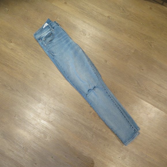 Gap True Skinny Blue Jeans Cut Out Knee Cotton - Picture 11 of 13